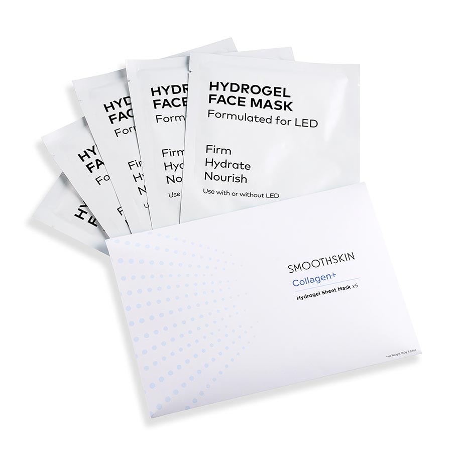 Collagen+ hydrogel face masks